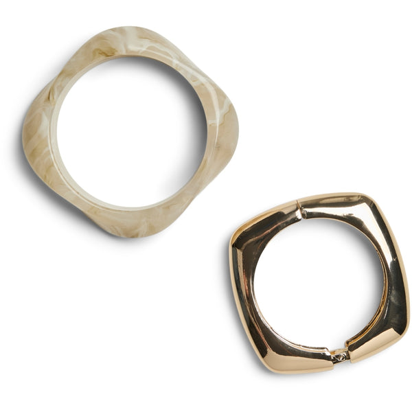 PIECES PIECES Dam armband PCRegitta Accessories Gold Colour White