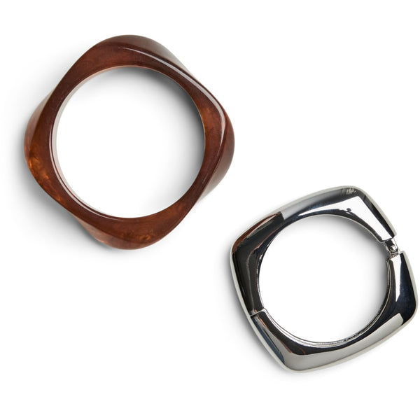 PIECES PIECES Dam armband PCRegitta Accessories Silver Colour Brown