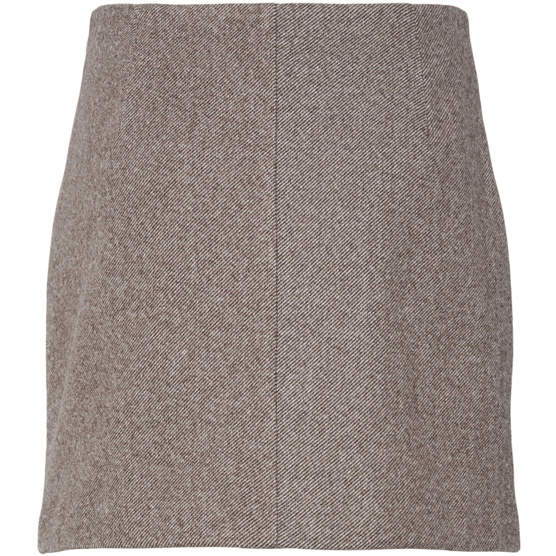 PIECES PIECES Dam kjol PCRiley Skirt Hot Fudge Melange