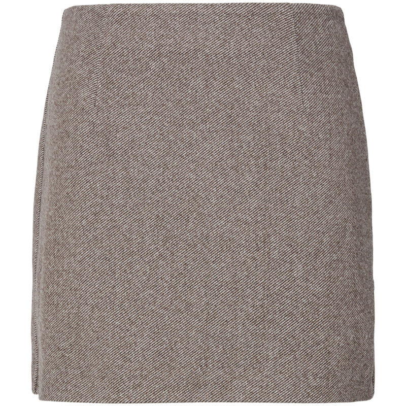 PIECES PIECES Dam kjol PCRiley Skirt Hot Fudge Melange