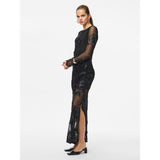 PIECES PIECES Dam klänning PCOffia Dress Black black satin band