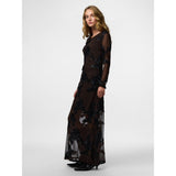 PIECES PIECES Dam klänning PCOffia Dress Delicioso Black Satin Band