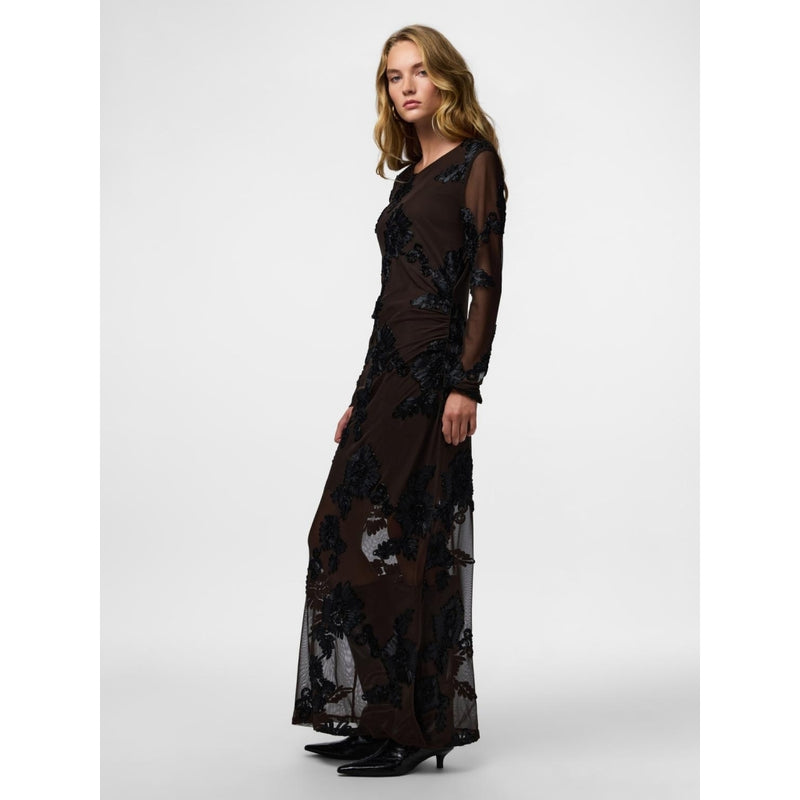 PIECES PIECES Dam klänning PCOffia Dress Delicioso Black Satin Band