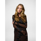 PIECES PIECES Dam klänning PCOffia Dress Delicioso Black Satin Band