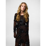 PIECES PIECES Dam klänning PCOffia Dress Delicioso Black Satin Band
