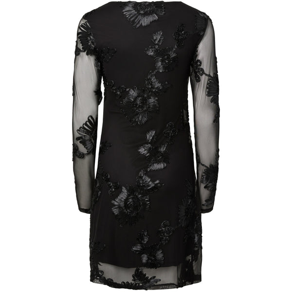 PIECES PIECES Dam klänning PCOffia Dress Black black satin band