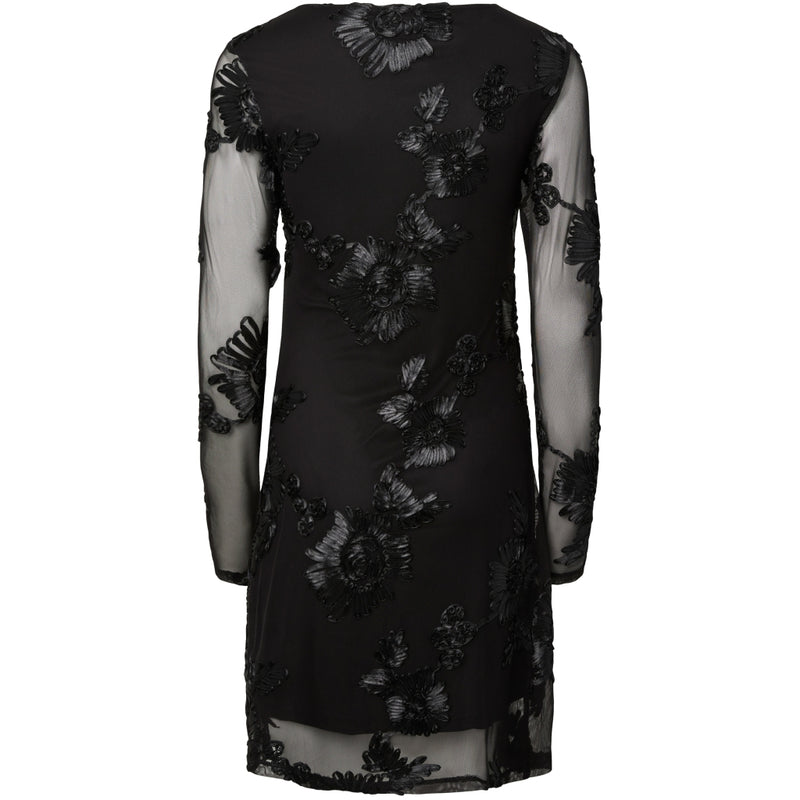 PIECES PIECES Dam klänning PCOffia Dress Black black satin band