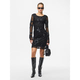 PIECES PIECES Dam klänning PCOffia Dress Black black satin band