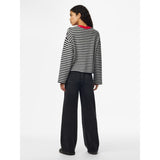PIECES PIECES Dam stickad PCJASSY Knit Black CLOUD DANCER + HIGH RISK RED NECK