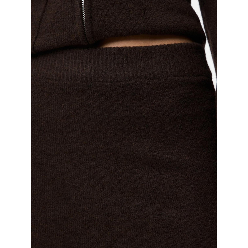 PIECES PIECES Damkjol PCJunna Högmidjade Short Knit Skirt Hot Fudge Melange