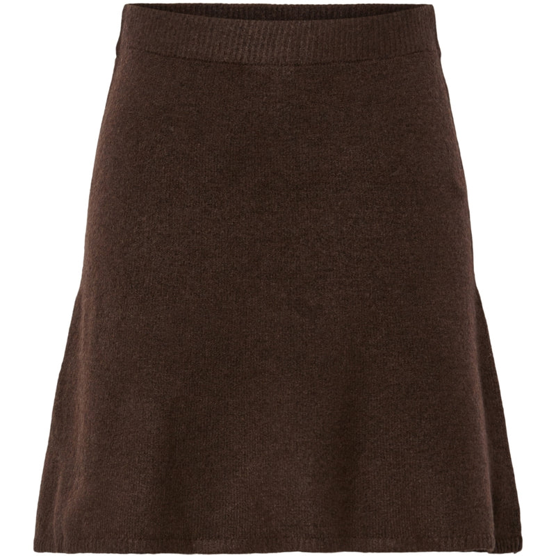 PIECES PIECES Damkjol PCJunna Högmidjade Short Knit Skirt Hot Fudge Melange