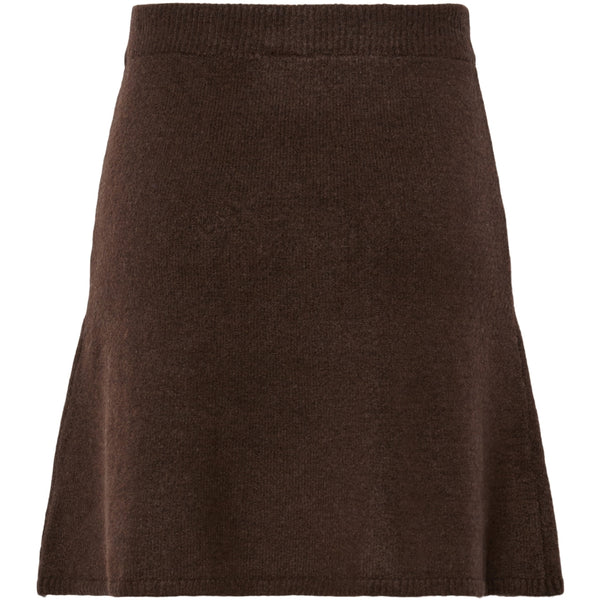 PIECES PIECES Damkjol PCJunna Högmidjade Short Knit Skirt Hot Fudge Melange