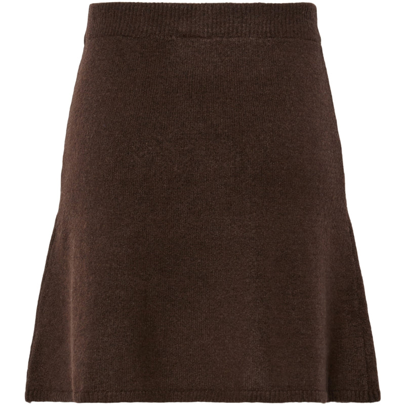PIECES PIECES Damkjol PCJunna Högmidjade Short Knit Skirt Hot Fudge Melange