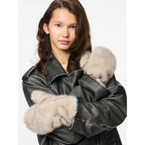 PIECES PIECES Dams Handskar PCJUTLAND Gloves Greige