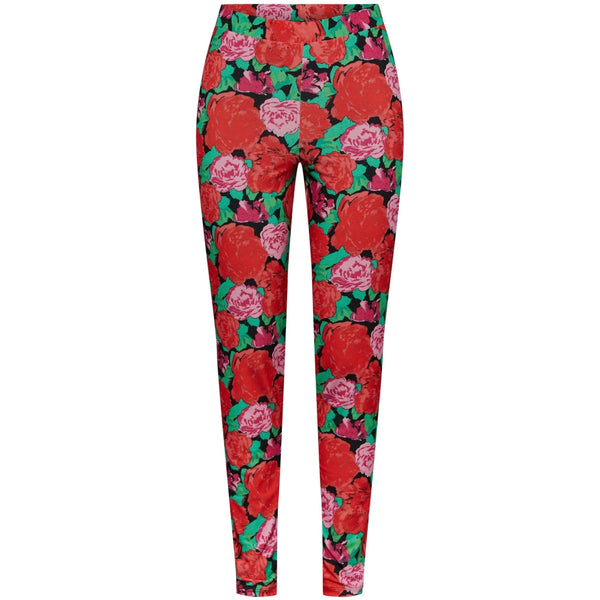 PIECES PIECES X DITTE ESTRUP PCSILLE HW LEGGINS NEW Restudsalg Black Aop Roses