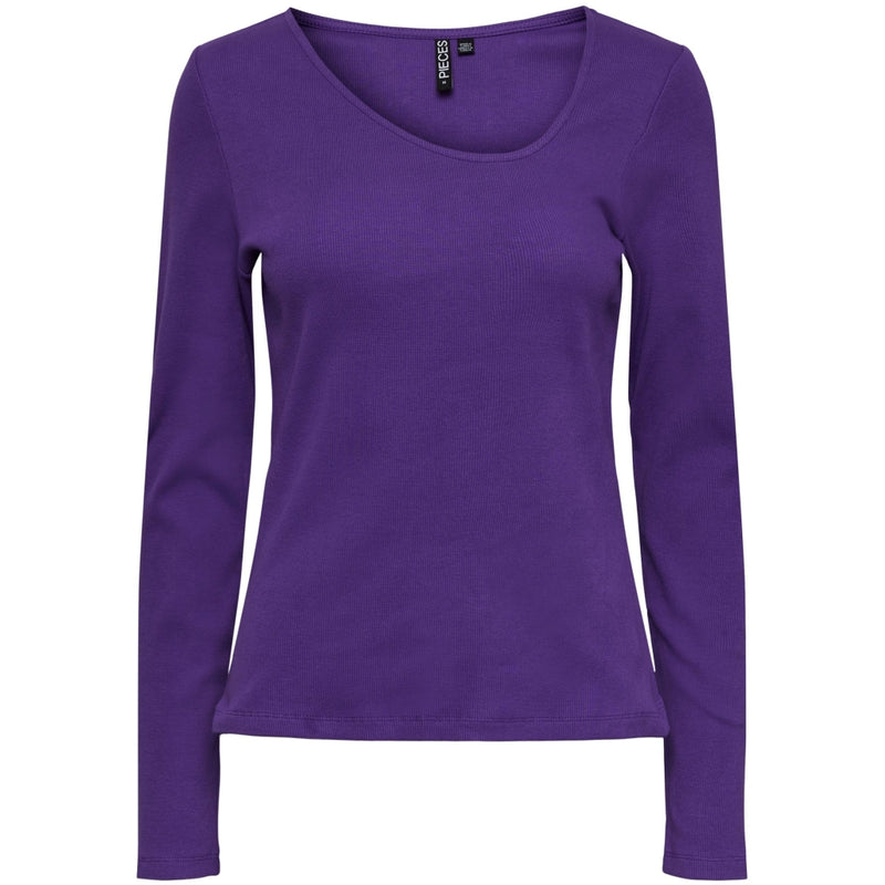 PIECES PIECES X DITTE ESTRUP PCSULLE LS TOP Restudsalg Deep lavender