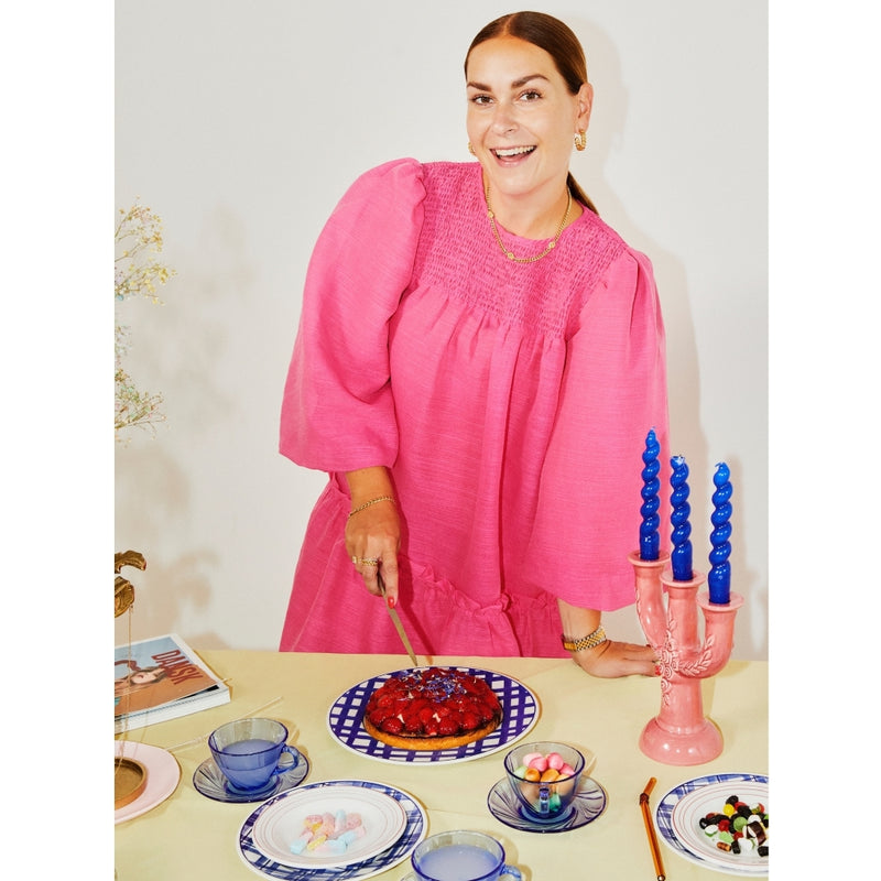 PIECES PIECES X DITTE ESTRUP PCTULLE 7/8 klänning Restudsalg Fruit Dove