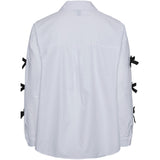 PIECES PIECES X DITTE ESTRUP X CILLE FJORD PCBELL SHIRT Shirt Bright White BLACK BOWS