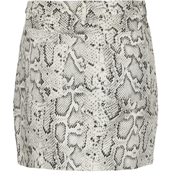 PIECES PIECES X DITTE ESTRUP X CILLE FJORD PCJESSICA SHORT SKIRT Skirt Bright White Snake Print