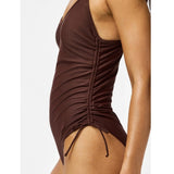 PIECES PIECES dam baddräkt PCBAOMI Swimwear Deep Mahogany