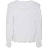 PIECES PIECES dam blus PCANNABELLE Blouse Bright White Bright White embroidery