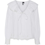 PIECES PIECES dam blus PCANNABELLE Blouse Bright White Bright White embroidery