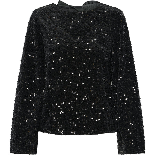 PIECES PIECES dam blus PCKAM Blouse Black Black sequins