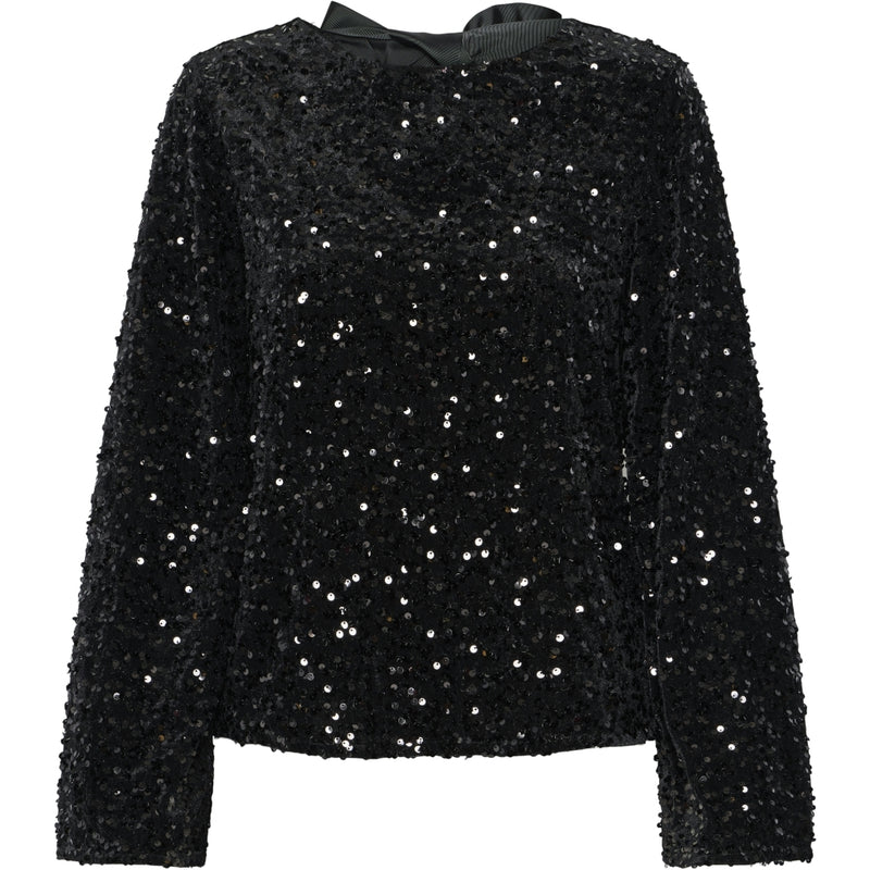 PIECES PIECES dam blus PCKAM Blouse Black Black sequins