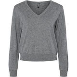 PIECES PIECES dam blus PCNATALIE Knit Medium grey melange