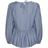 PIECES PIECES dam blus PCNIKO Blouse Faded denim