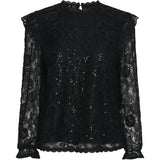 PIECES PIECES dam blus PCOLLINE Restudsalg Black