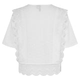 PIECES PIECES dam blus PCSIMINA Blouse Cloud Dancer
