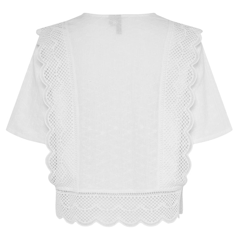 PIECES PIECES dam blus PCSIMINA Blouse Cloud Dancer