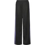 PIECES PIECES dam byxor PCFELICIA Pant Black Ultraviolet/white stripe