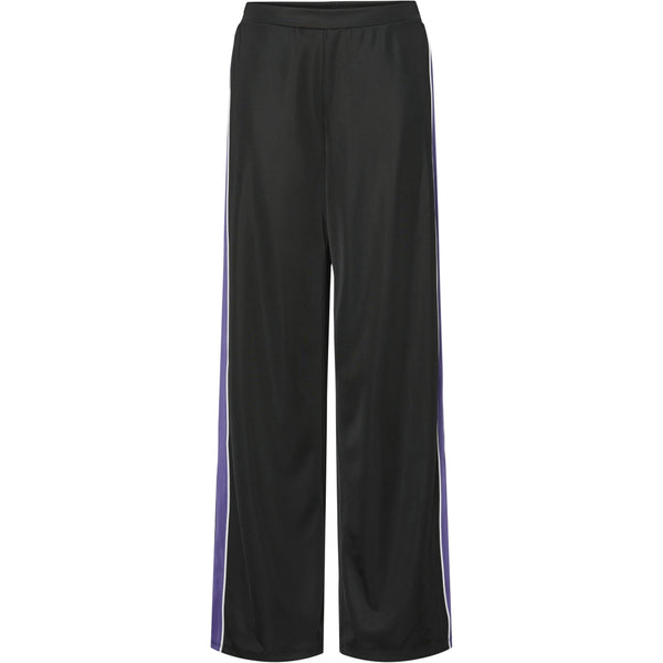 PIECES PIECES dam byxor PCFELICIA Pant Black Ultraviolet/white stripe