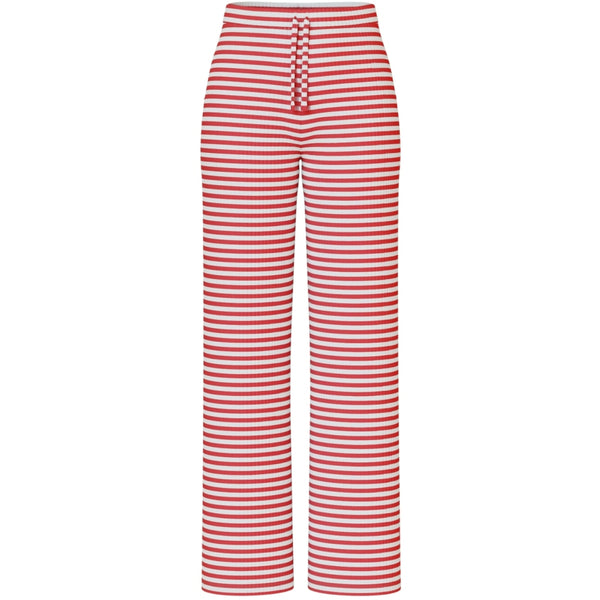 PIECES PIECES dam byxor PCLAYA Pant Bright White High risk red