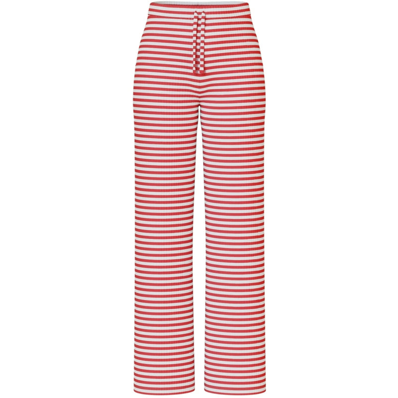 PIECES PIECES dam byxor PCLAYA Pant Bright White High risk red