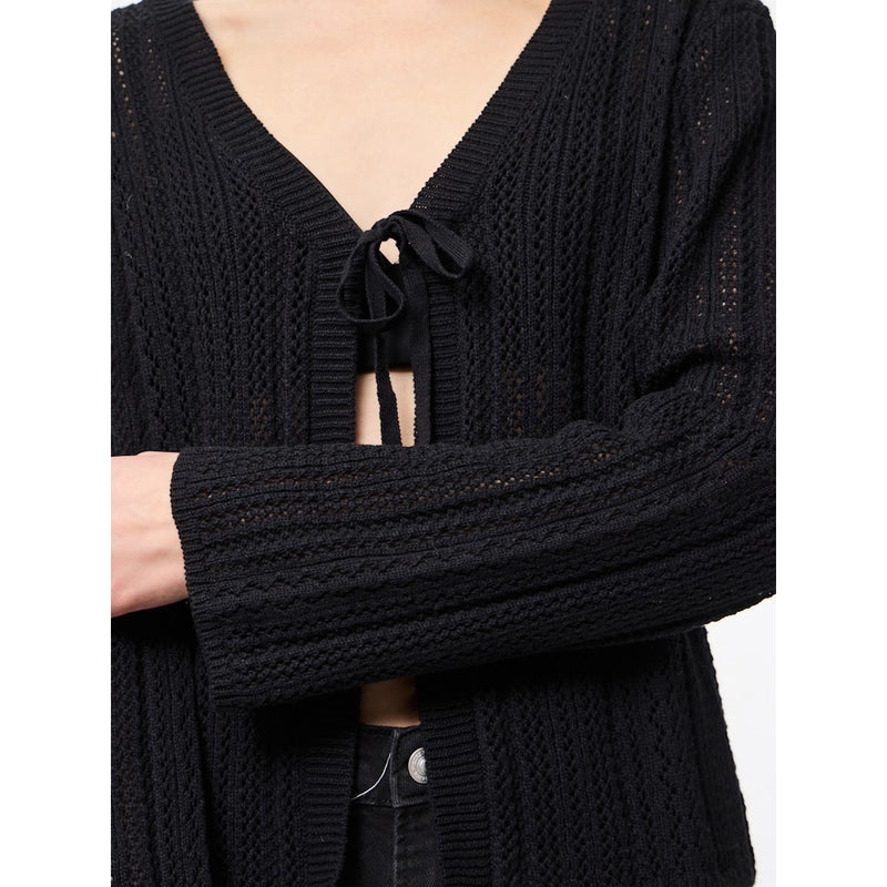 PIECES PIECES dam cardigan PCNUKA Cardigan Black