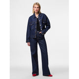 PIECES PIECES dam jacka PCELMA Jacket Dark Blue Denim RINSE WASH