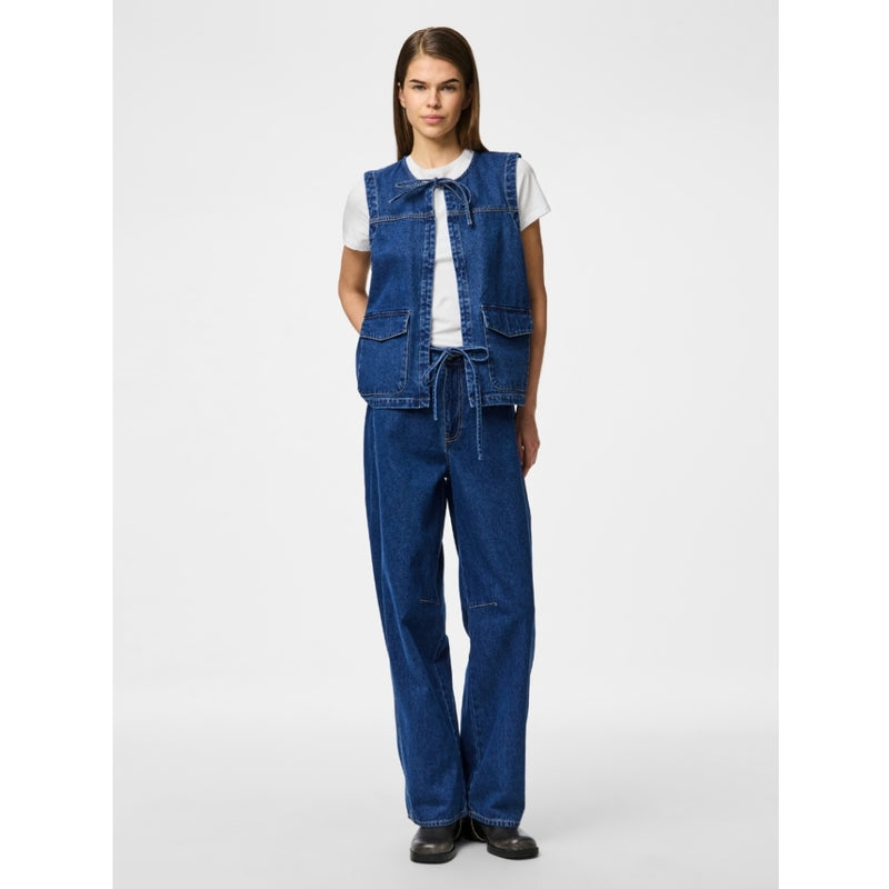 PIECES PIECES dam jeans PCFENNA Jeans Dark Blue Denim
