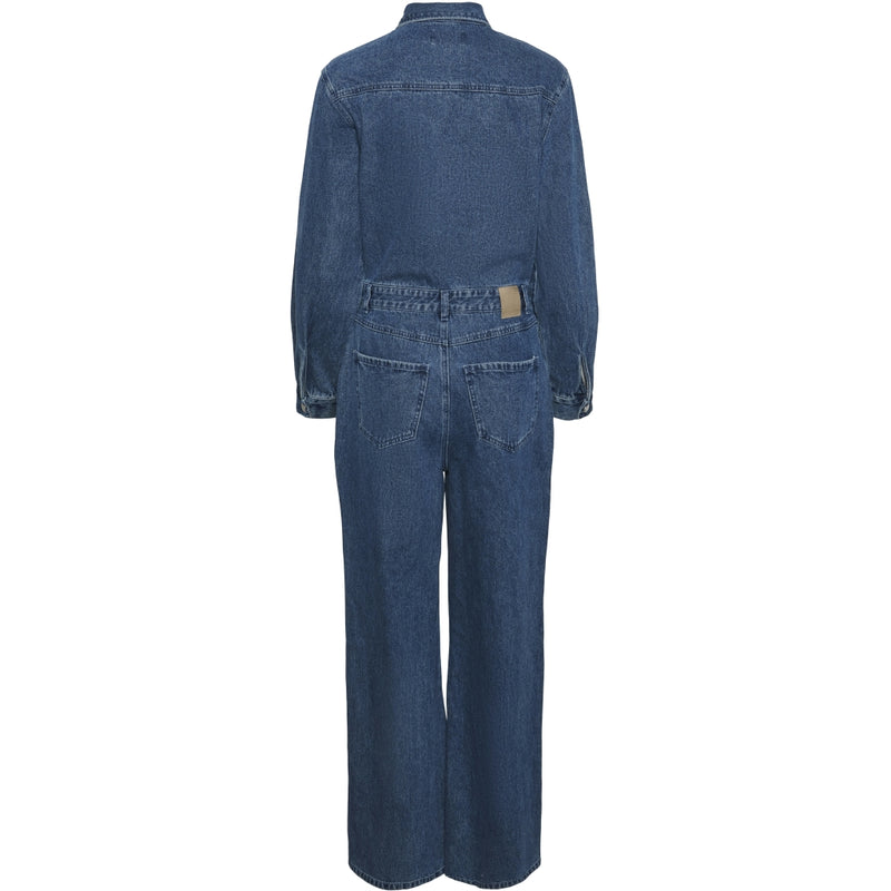 PIECES PIECES dam jumpsuit PCADINA Restudsalg Medium blue denim