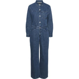 PIECES PIECES dam jumpsuit PCADINA Restudsalg Medium blue denim