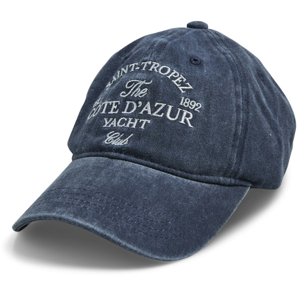 PIECES PIECES dam keps PCLIHILDA Hats Bel Air Blue Detail The cote D'Azur yatch