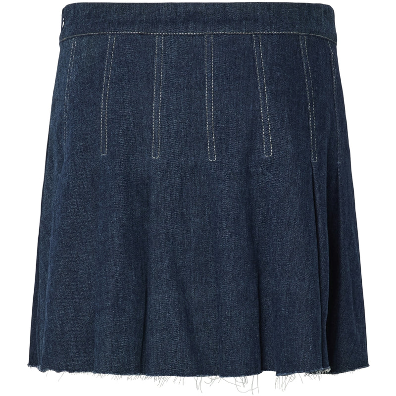 PIECES PIECES dam kjol PCFABIA PRE-ORDER Skirt Dark Blue Denim