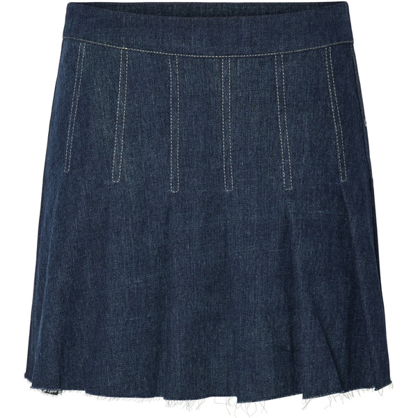 PIECES PIECES dam kjol PCFABIA PRE-ORDER Skirt Dark Blue Denim