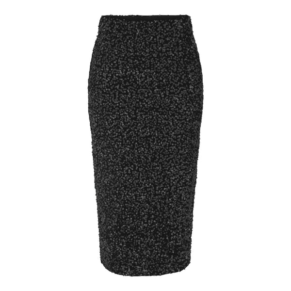 PIECES PIECES dam kjol PCKAM Skirt Black Black sequins