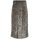 PIECES PIECES dam kjol PCKAM Skirt Morel Silver sequins
