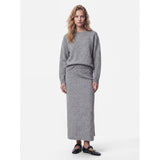 PIECES PIECES dam kjol PCSALLY Skirt Medium grey melange