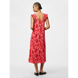 PIECES PIECES dam klänning PCFLORA Dress Adrenaline Rush Red tone flowers