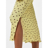 PIECES PIECES dam klänning PCFLORA Dress French Vanilla Brown polka dots
